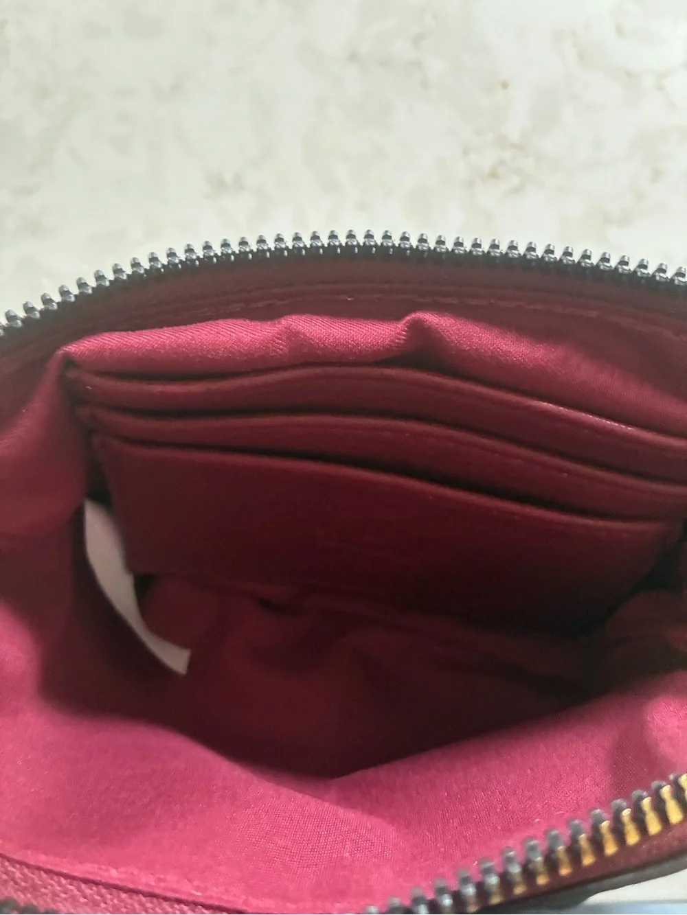 Joy Susan Vegan Leather Wristlet Pouch - Burgundy